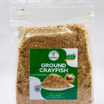 Premium Nigerian ground crayfish seasoning — authentic dried crayfish powder for stews, soups, and African dishes