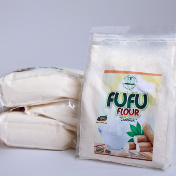 African fufu flour – cassava-based swallow for soups like egusi, okra, and ogbono.