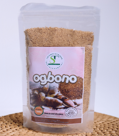 Ground ogbono seeds – Nigerian draw soup thickener for ogbono soup.