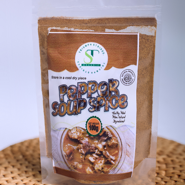 Nigerian pepper soup spice blend – hot aromatic seasoning mix for goat meat or fish pepper soup.